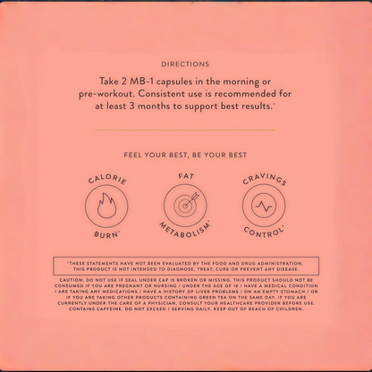 Arrae MB-1, Natural Dietary Supplement, Control Appetite, Increase Energy, Support Healthy Metabolism, 60 Capsules